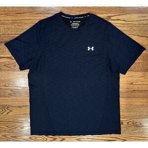Under Armour - Seamless Tee Men’s XXL Blue Short Sleeve Activewear Stretch Gym